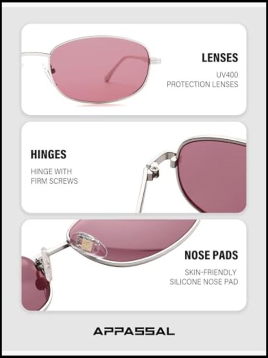 Metal Frame Retro Oval Sunglasses with UV400 Protection main image 4